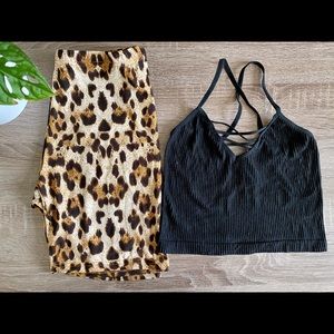 Leopard Print Biker Shorts